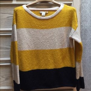 Color block knit sweater